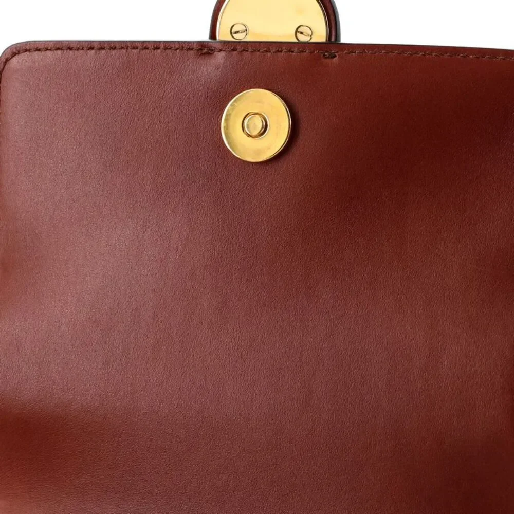 Chloé Red and Brown Leather Suede Patent Tess Bag - Picture 7 of 16